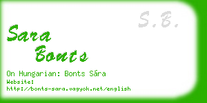 sara bonts business card